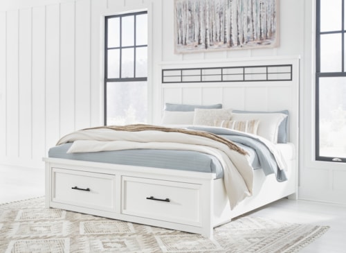 Queen Panel Storage Bed