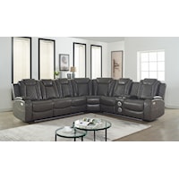 Contemporary Sectional with Power Reclining