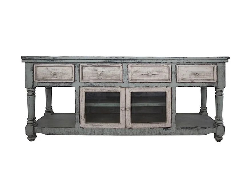 Aruba 70" TV Stand with 4 Drawers and 2 Doors by International Furniture Direct at VanDrie Home Furnishings