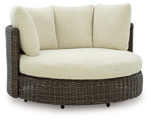Outdoor Swivel Lounge Chair With Cushion