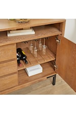 Wynwood, A Flexsteel Company Millwork Contemporary Sideboard with Wine Storage