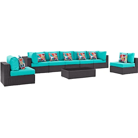 Outdoor 8 Piece Sectional Set