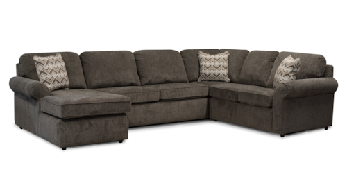 Casual 3-Piece Sectional Sofa with Chaise