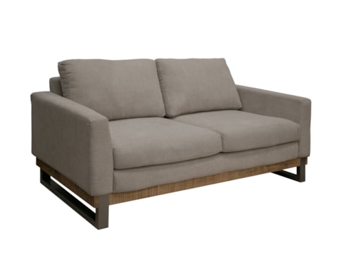 Modern Upholstered Loveseat with 2-Pillows