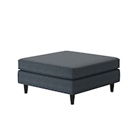 Mid-Century Modern Square Cocktail Ottoman