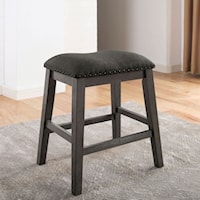 Transitional 2-Pack Counter Height Stools with Nailhead Trim 
