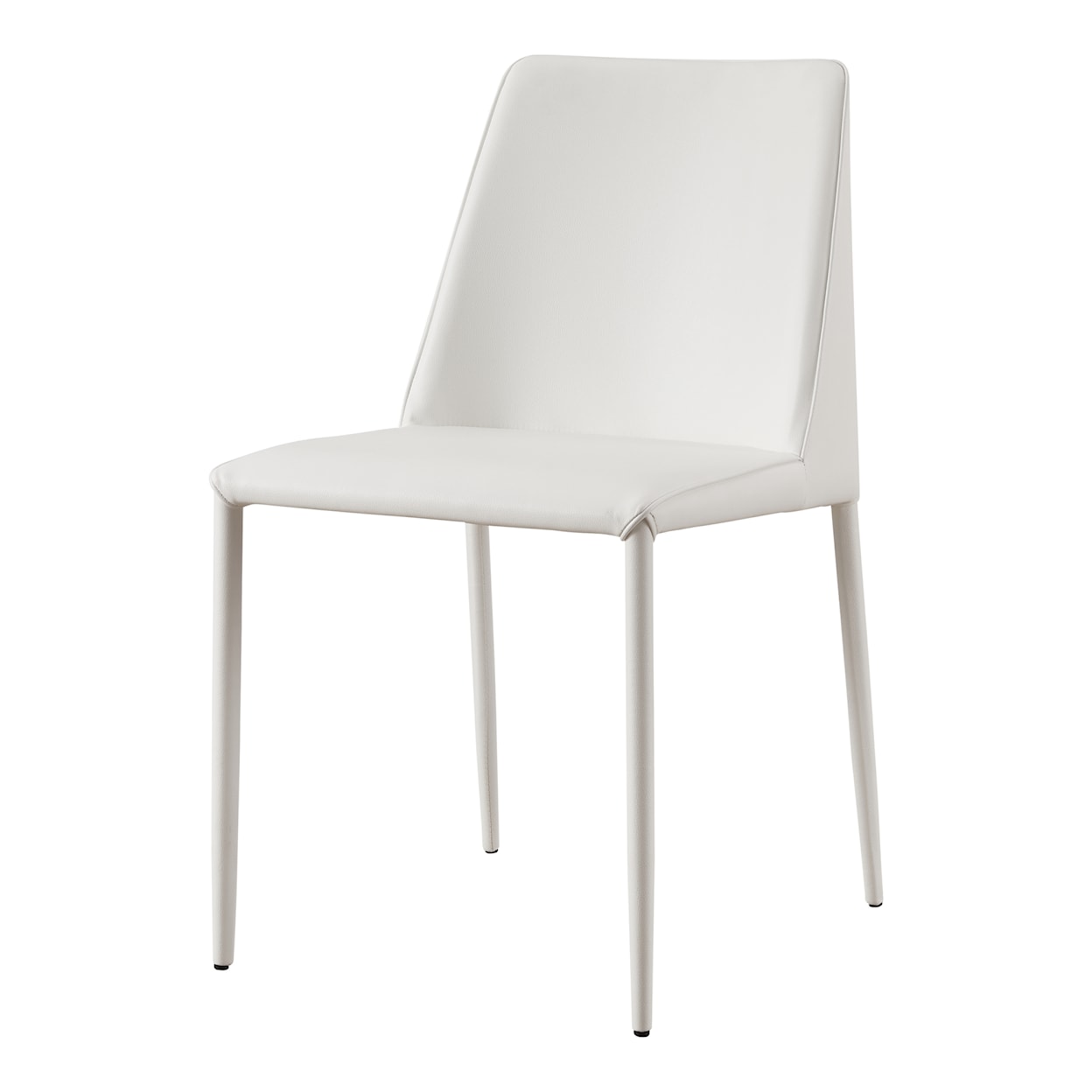 Moe's Home Collection Nora White Vegan Leather Dining Chair