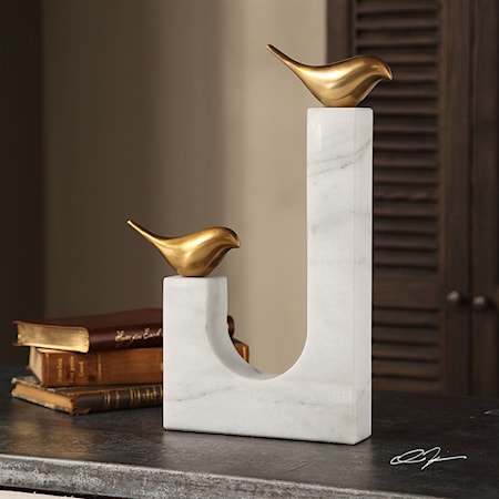 Songbirds Brass Sculpture