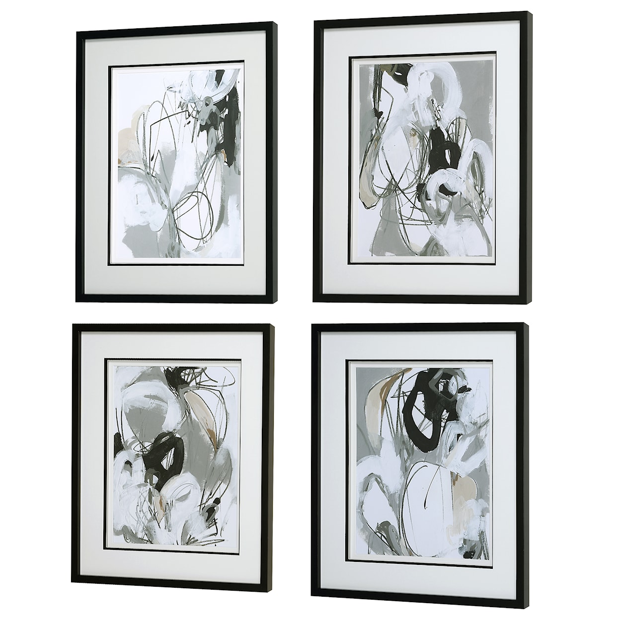 Uttermost Tangled Threads Tangled Threads Abstract Framed Prints S/4