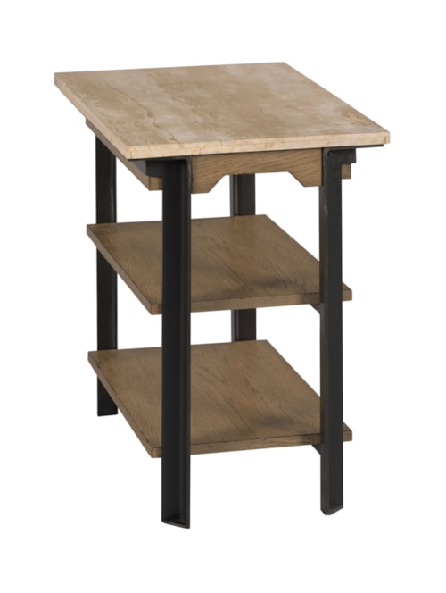 Contemporary Side Table with Lower Shelves
