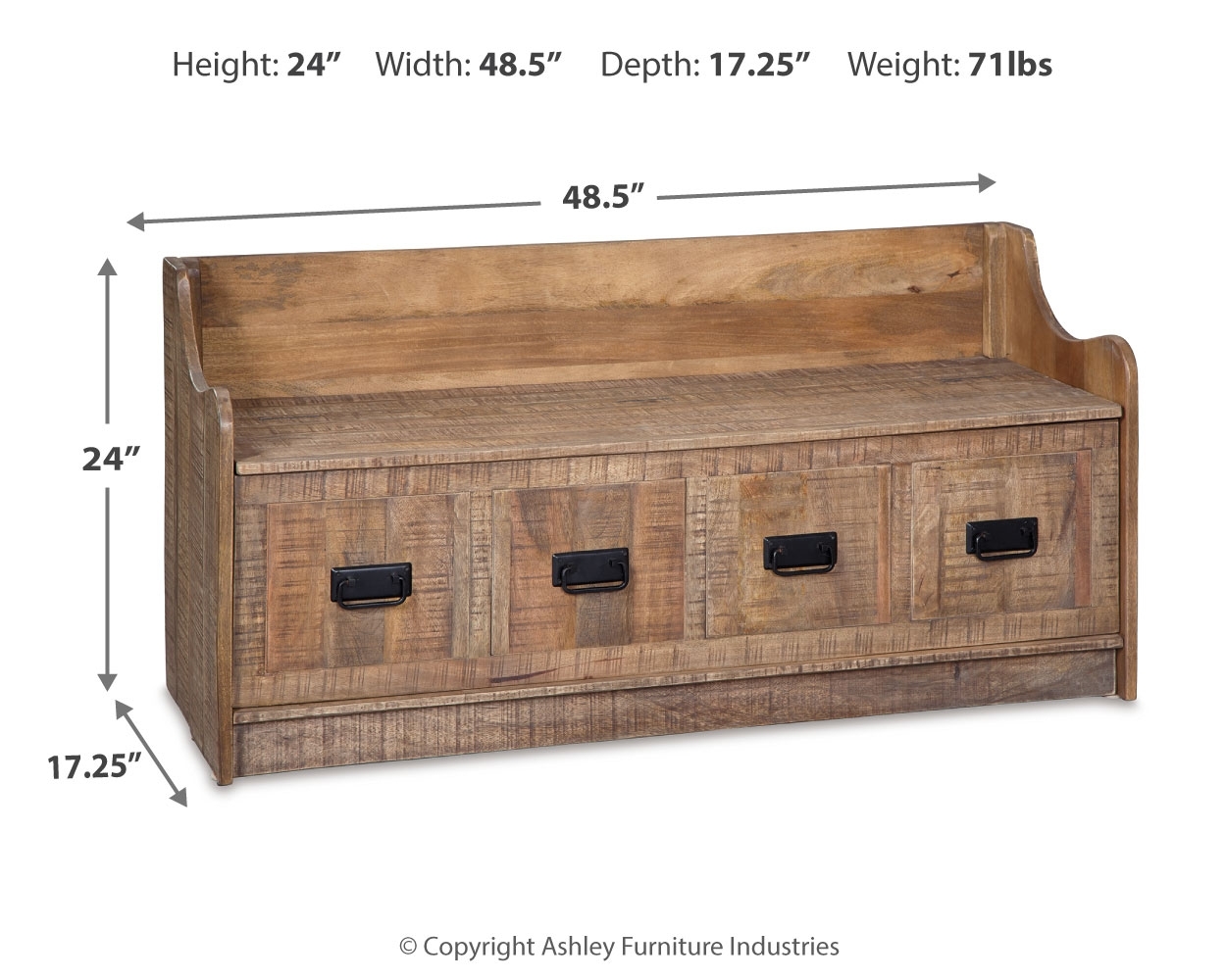 Signature Design by Ashley Garrettville Storage Bench