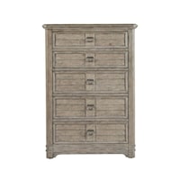 Transitional Chest with Five Drawers