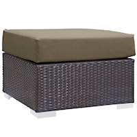 Outdoor Patio Fabric Square Ottoman