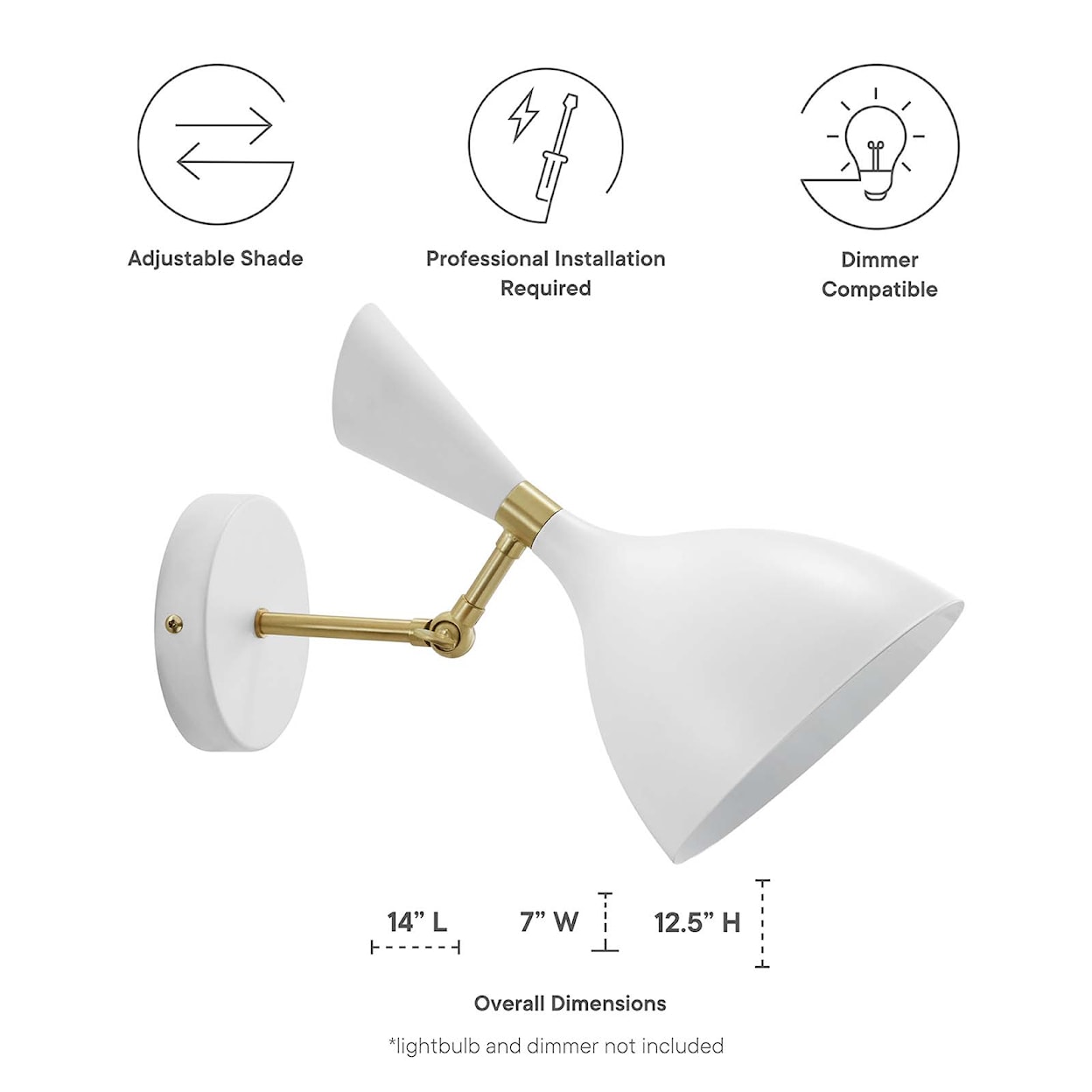 Modway Declare Adjustable Wall Sconce