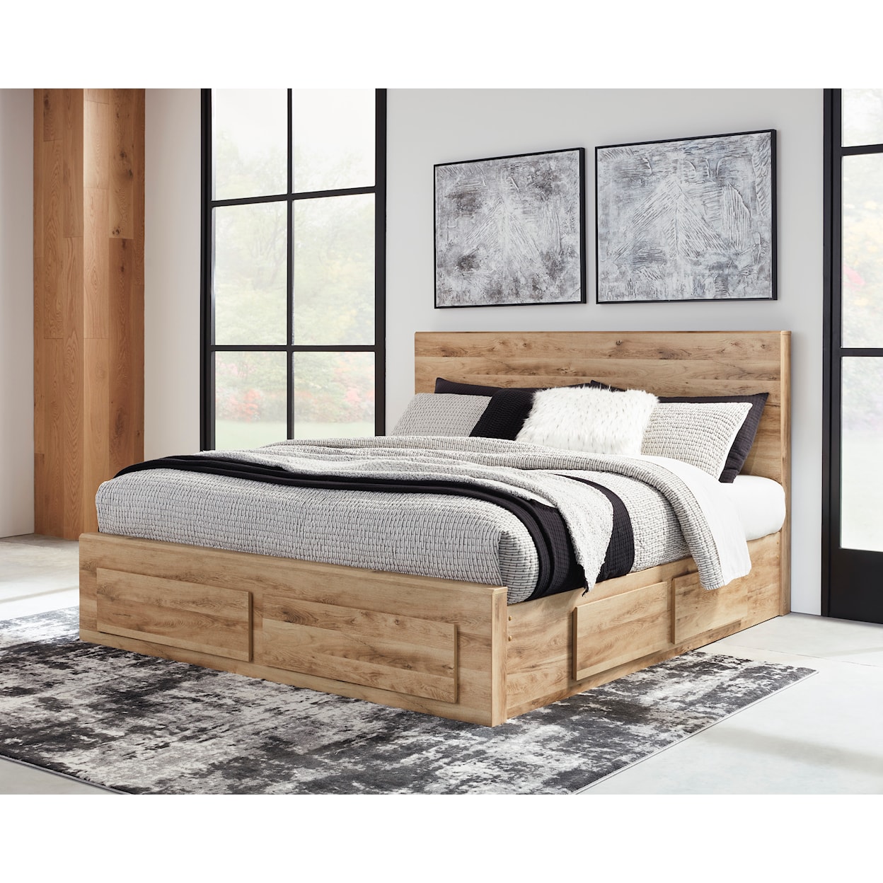 Signature Design Hyanna King Storage Bed w/ 6 Drawers