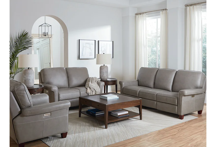 Club Level - Dixon Power Reclining Living Room Group by Bassett at Esprit Decor Home Furnishings