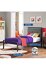 Modway Mia Mia Vinyl Queen Bed By Modway