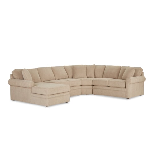 Sectional Sleeper Sofa with Full Mattress