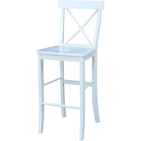 X-Back Counter Stool in Pure White