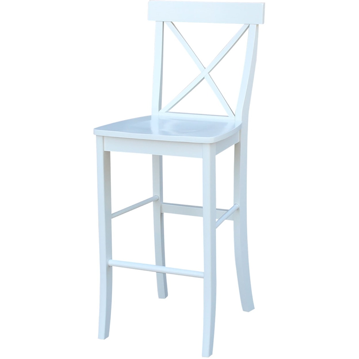 John Thomas Dining Essentials X-Back Counter Stool in Pure White