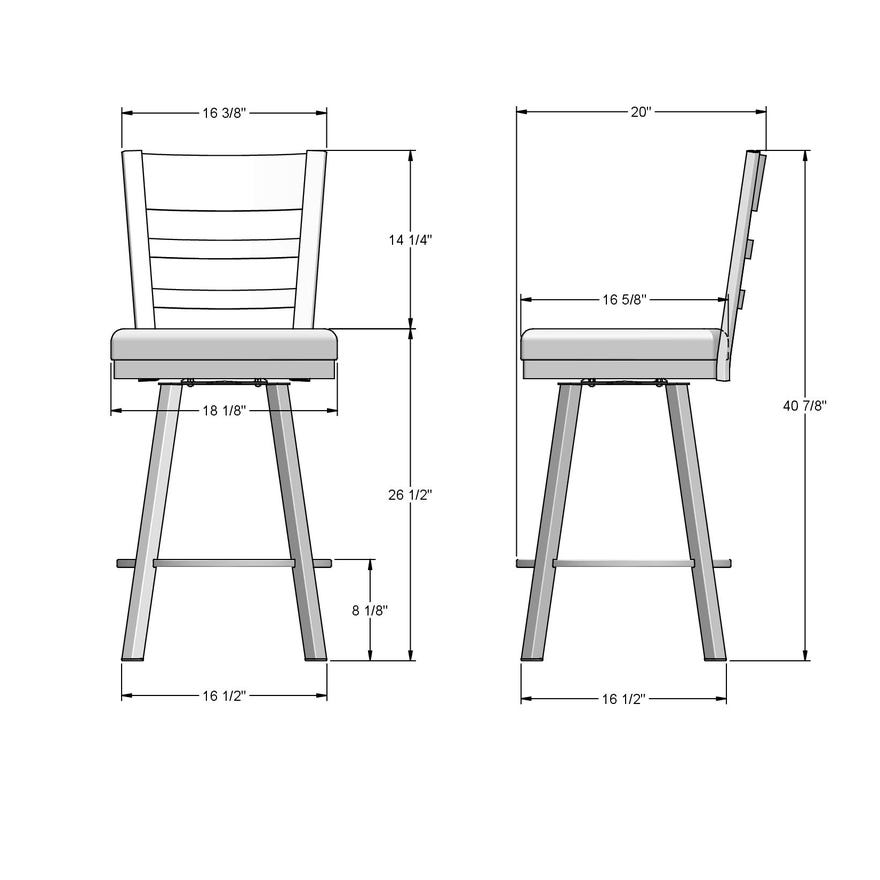 Amisco Owen Upholstered Counter Height Swivel Stool