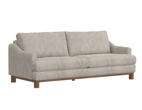 Transitional Sofa with Exposed Wood Legs