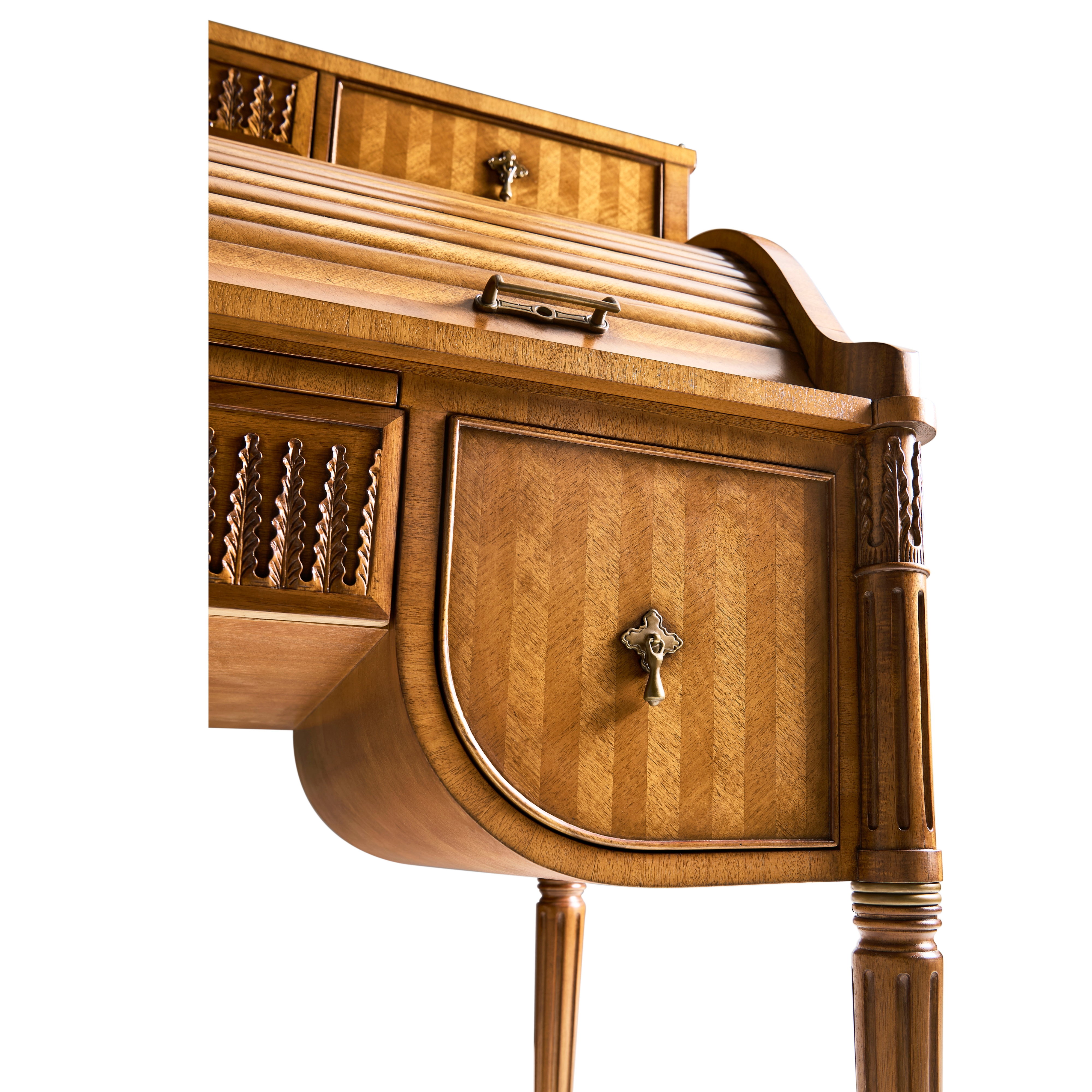 Jonathan Charles JC Traditional Satinwood Roll Top Desk