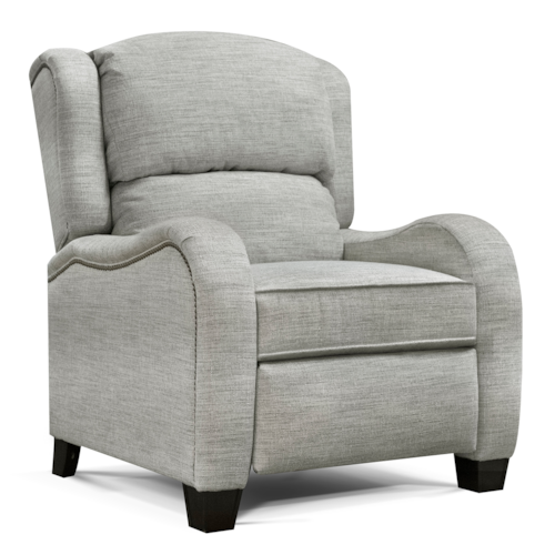 Traditional Push Back Recliner with Nailhead Trim