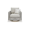 Ashley Furniture Signature Design Seton Creek Outdoor Swivel Lounge with Cushion