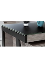 BDI Sigma Contemporary Compact Desk with Glass Top