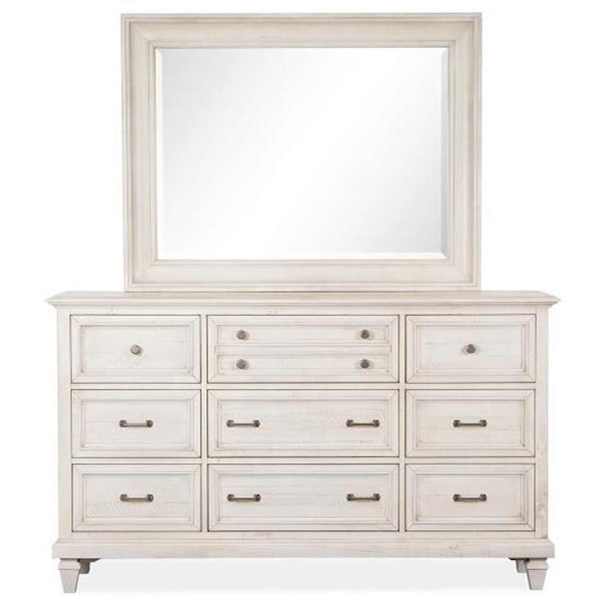 Magnussen Home Newport Bedroom Dresser and Mirror Set