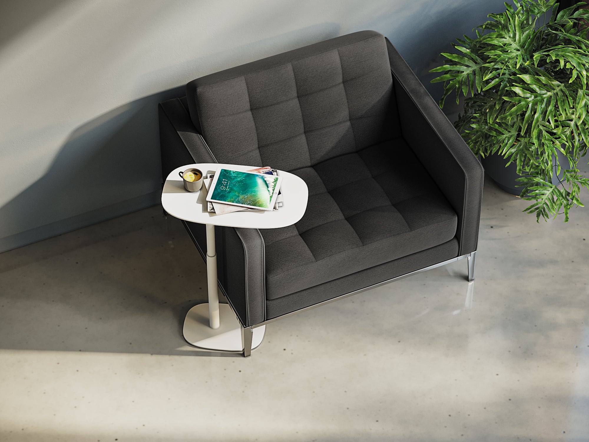 BDI Serif Lift Top Laptop Table