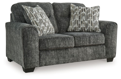 Contemporary Loveseat with Tapered Feet