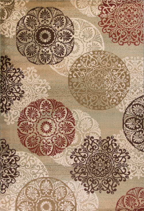 5'3" X 7'8" Sage Accents Area Rug
