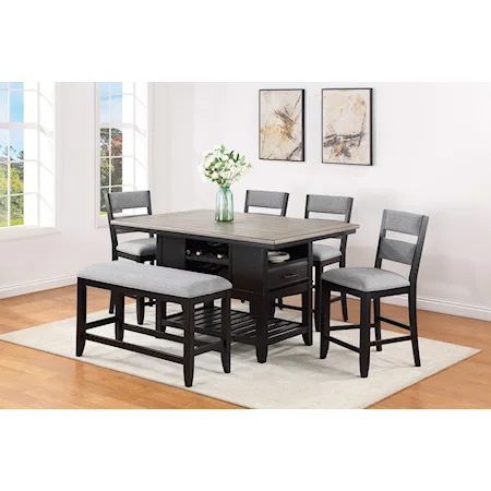 Transitional Counter-Height Dining Set