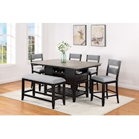 Transitional Counter-Height Dining Set