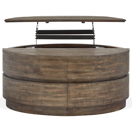 Round Lift Top Cocktail Table