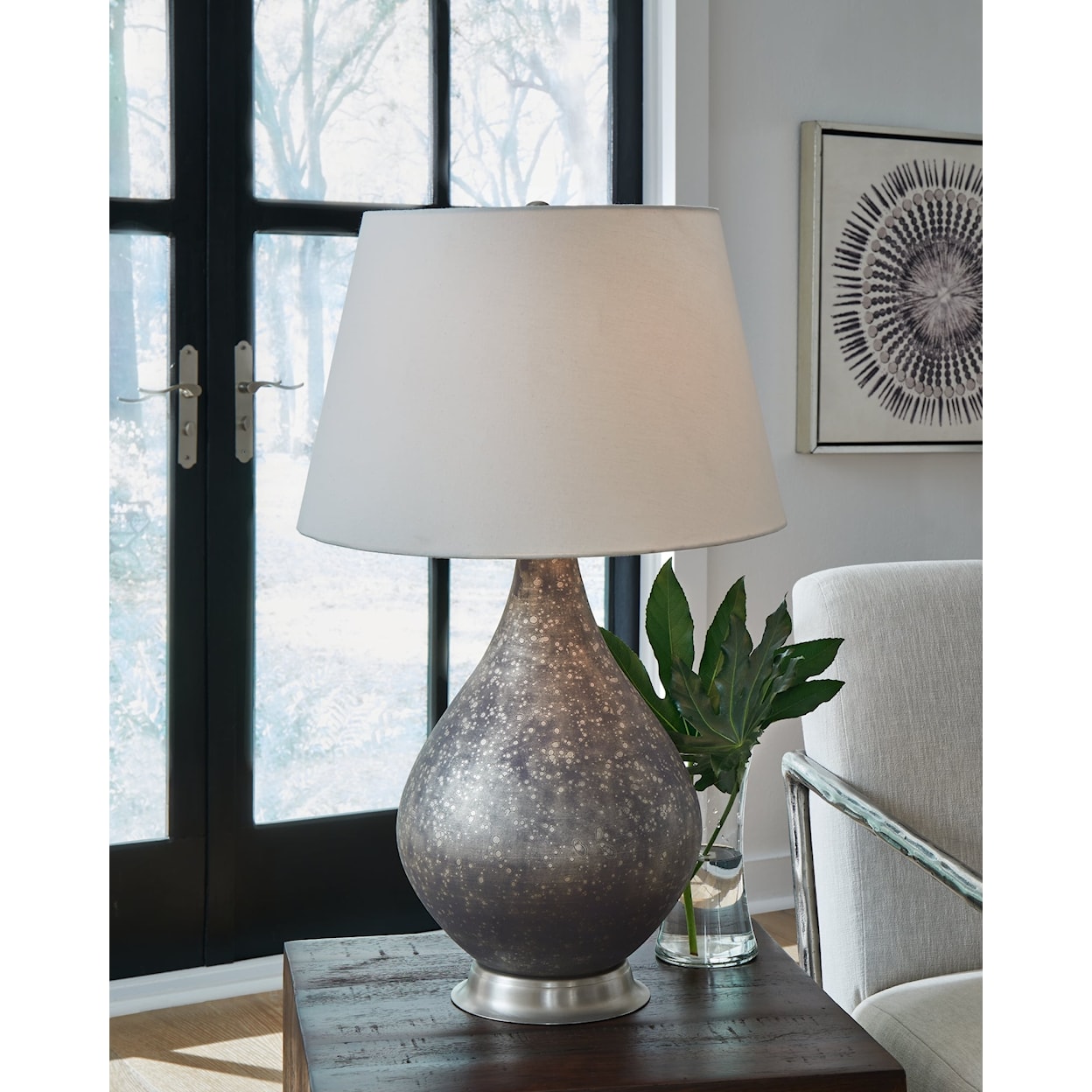 Signature Design by Ashley Bluacy Glass Table Lamp