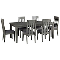 Transitional 7-Piece Table and Chair Set