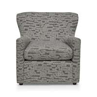 Contemporary Wing Back Chair with Button Tufting