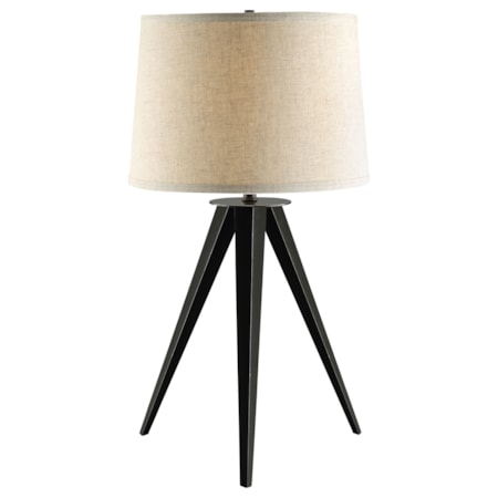 Empire Shade Tripod Beside Table Lamp