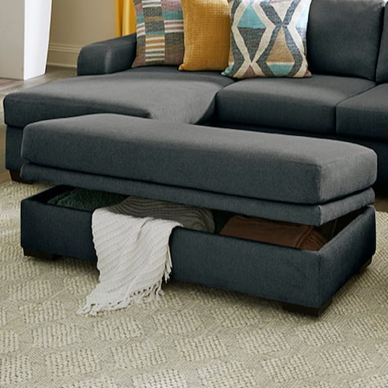 Behold Home BH1671 Gracie Storage Ottoman