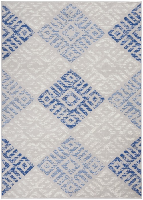 6' x 9' Grey Blue Rectangle Rug
