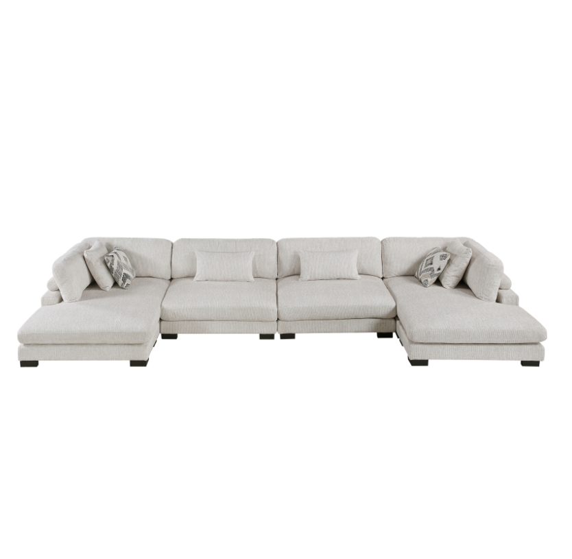 4-Piece Sectional Sofa with Chaise