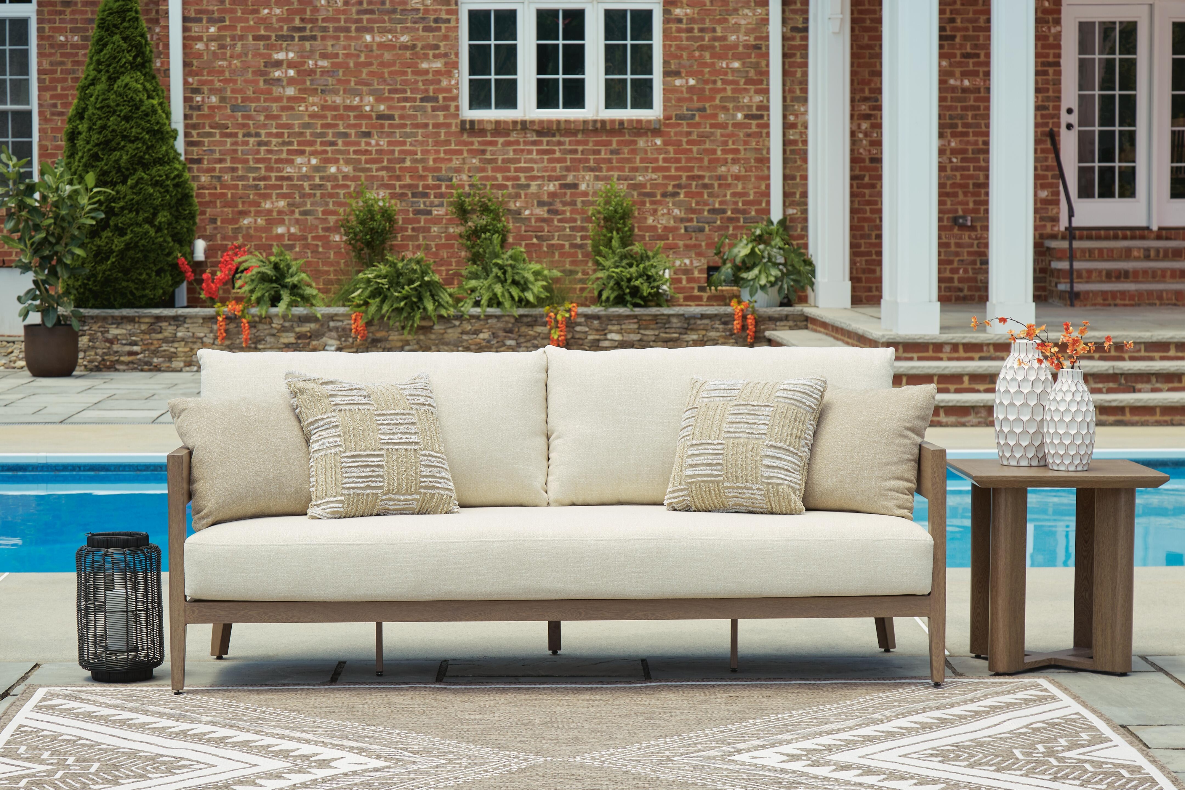 Signature Design by Ashley Serene Bay Outdoor Sofa With Cushion