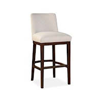 Contemporary Bar Stool with Low Back