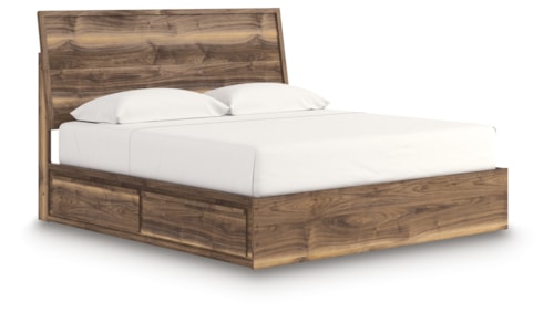 King Panel Bed With Storage
