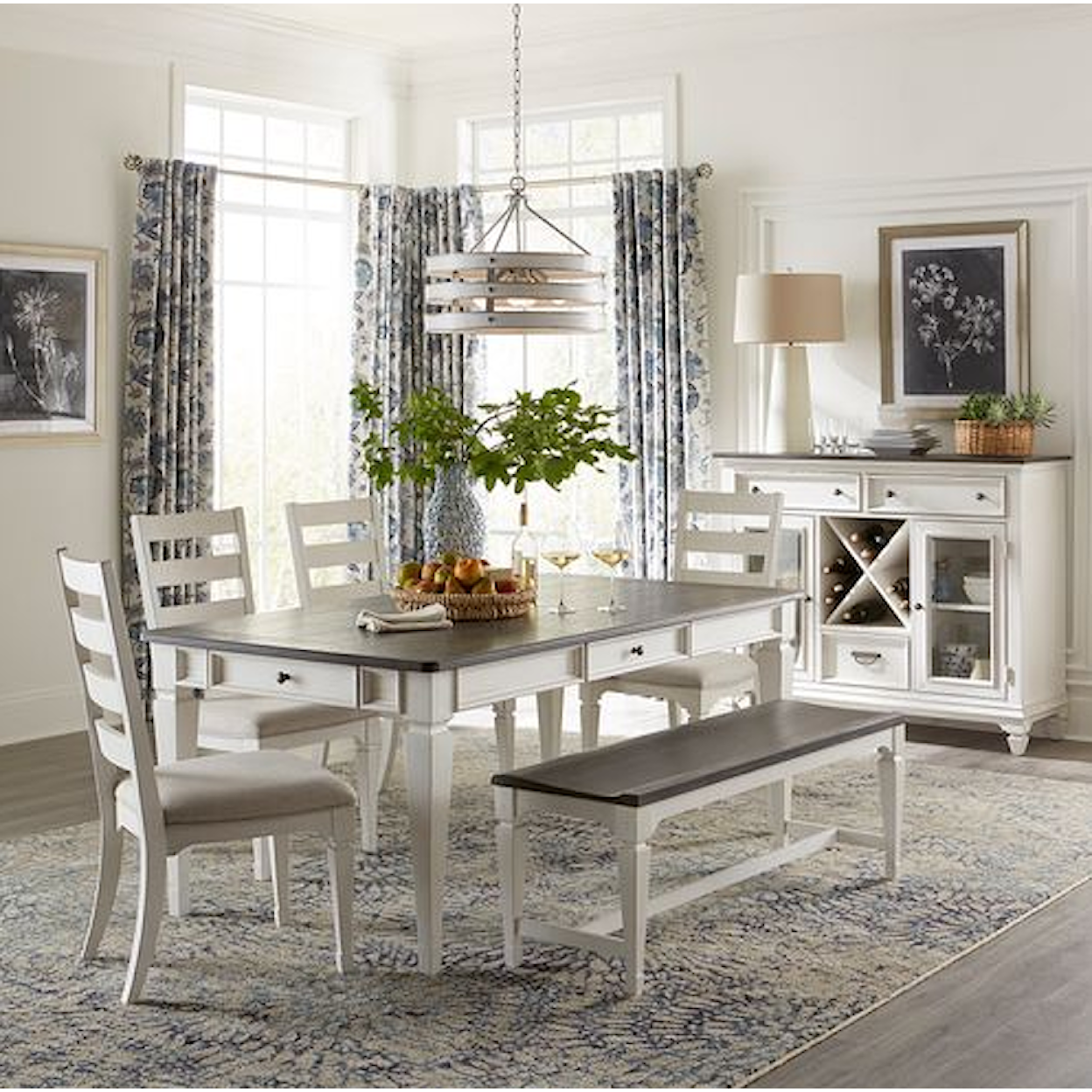 Liberty Furniture Allyson Park 417-DR-O6RLS Transitional 6-Piece Dining ...