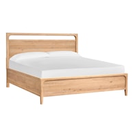 Farmhouse Queen Panel Bed with Low-Profile Footboard
