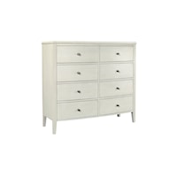 Transitional 8-Drawer Dresser with Felt-Lined Top Drawers